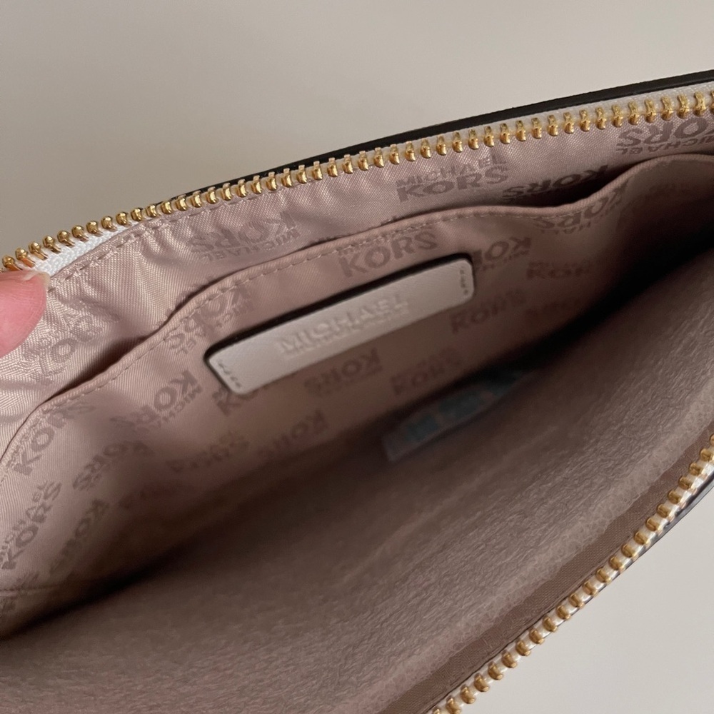 Michael Kors Gold and White Clutch - Picture 3 of 5